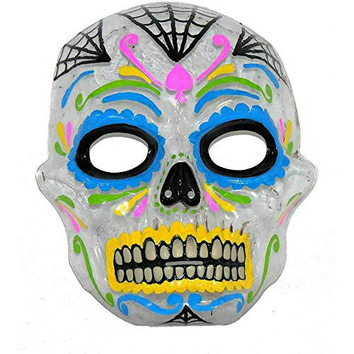 Day of the Dead Transparent Painted Skull Mask Forum Novelties