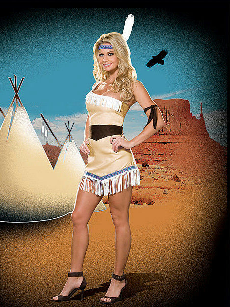 Dreamgirl Women's Pow Wow Princess Sexy Indian Adult Costume Large