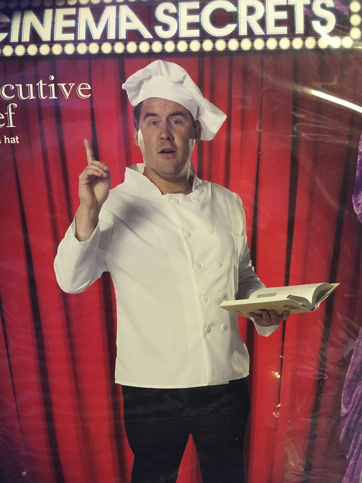 Cinema Secrets Executive Chef Plus Size Costume Coat and Hat Size XXL