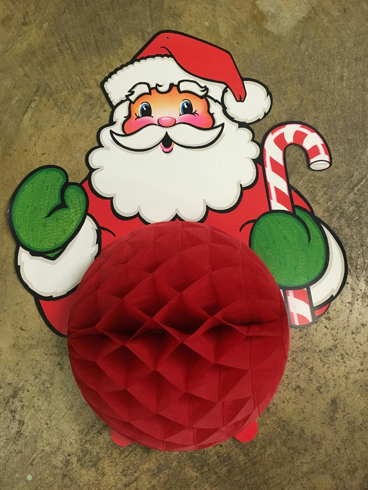 Vintage 1992 Beistle 31" Santa Suspendable Holiday Party Christmas Decoration