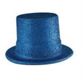 Beistle Plastic Blue Glitter Coated Top Hat