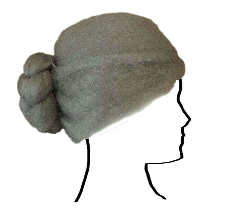Adult Grey Grandma Designer Granny Old Lady Costume Wig With Bun