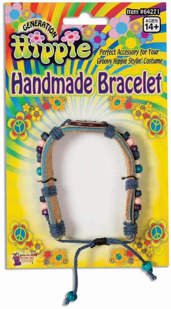Groovy Stylin Hippie Rope Handmade Beaded Bracelet Peace Sign