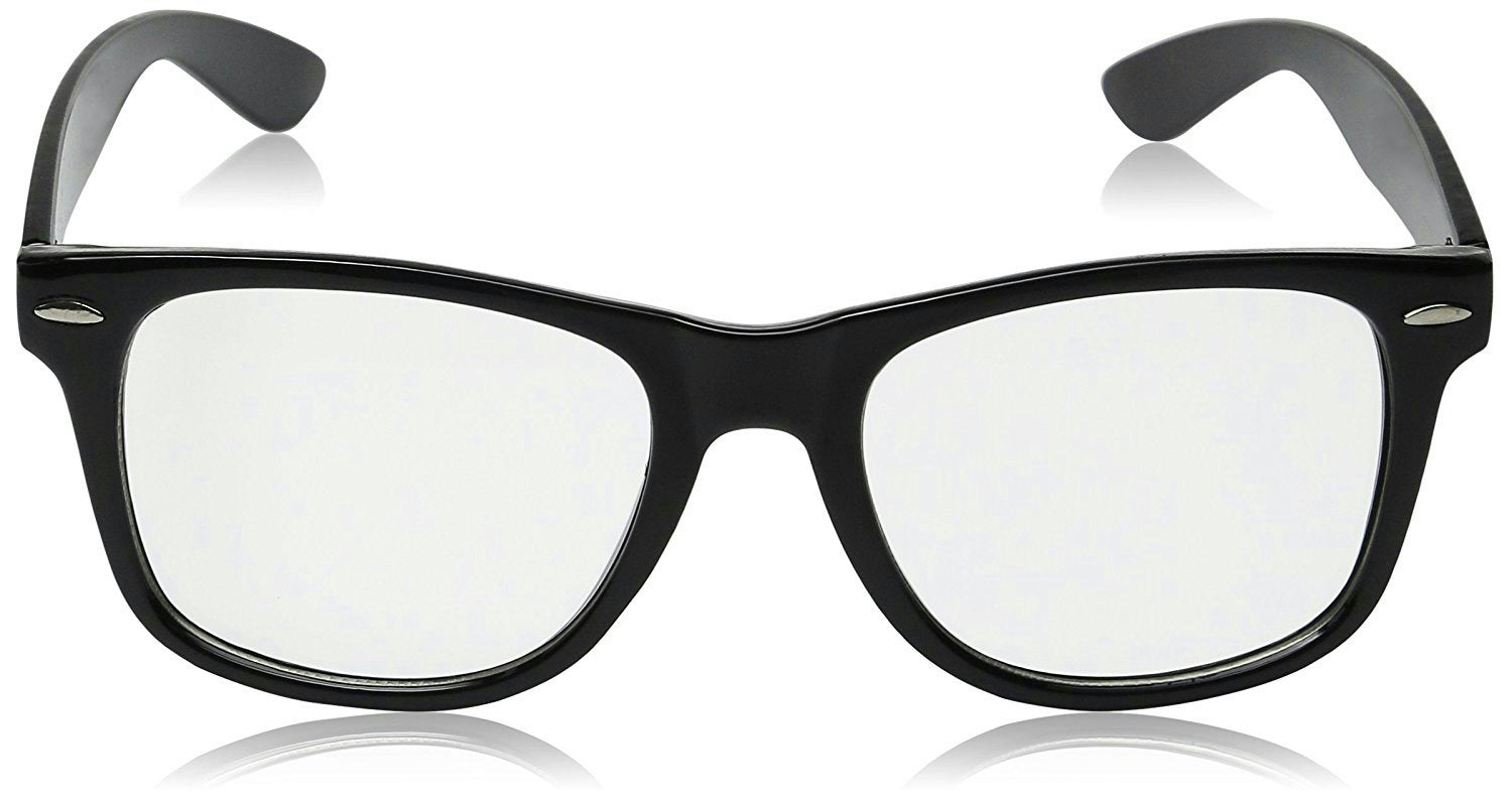 High Quality Retro Nerd Dork Fashion Glasses Black Frame Clear Lens Buddy Clark