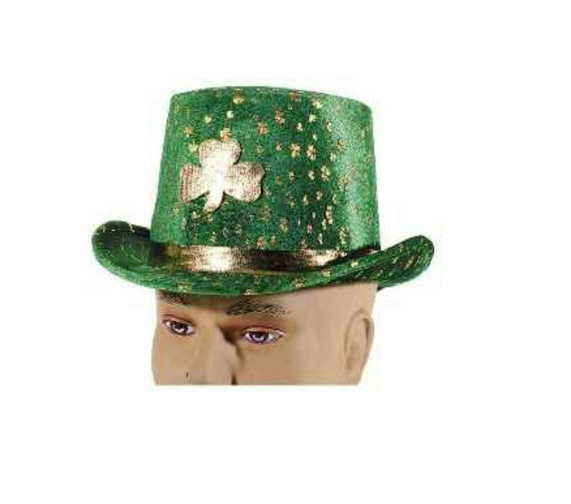 Forum Novelties Green St. Patrick's Day Velvet Shamrock Top Hat