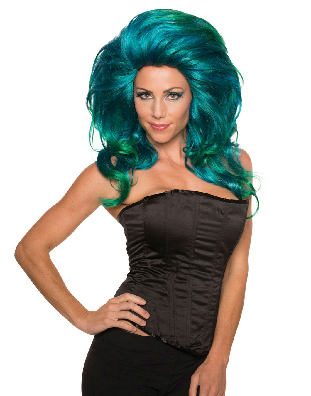 Turquoise Blue Helen Wheels Big Queen Hair Mermaid Costume Wig