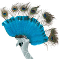 Peacock Tail Feather Handheld Fan Costume Accessory