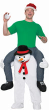 Load image into Gallery viewer, Ride a Snowman Carry Me Cold Shoulder Funny Adult Christmas Winter Costume
