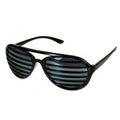 Black Mirror Lens Shutter Blinds Style Party Glass Frame Cool Fashion Eyewear