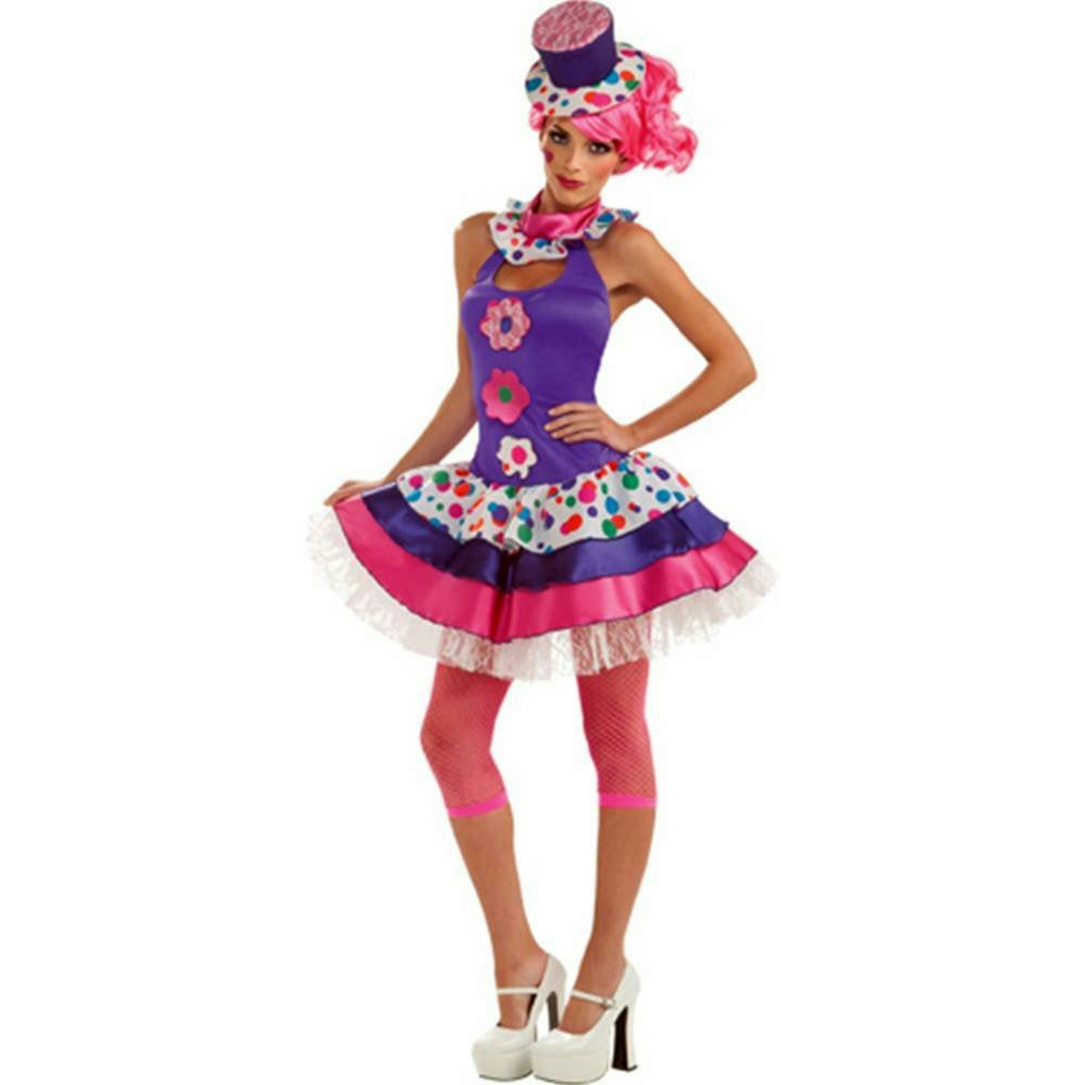 Rubie's Costume Co Women's Jellybean Clown Sexy Adult Costume Medium 6-10