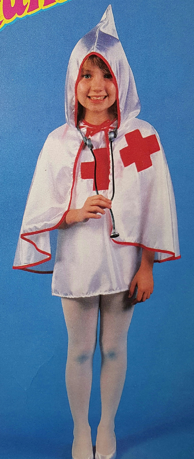 Forum Novelties White Nurse Costume with Hooded Cape Size Large 12-14