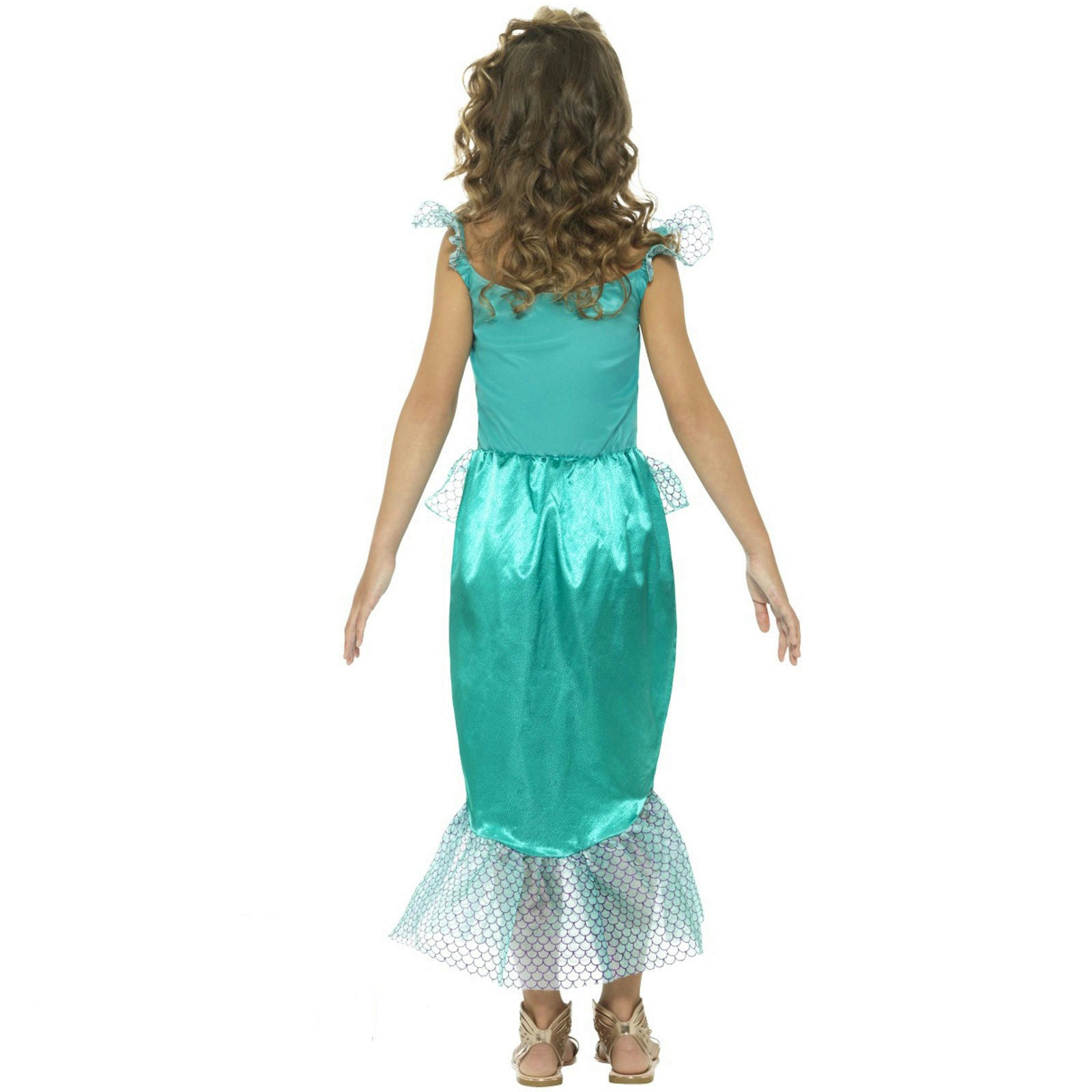 Smiffy's Girls Deluxe Little Mermaid Fairytale Fancy Dress Sz Medium 7-9