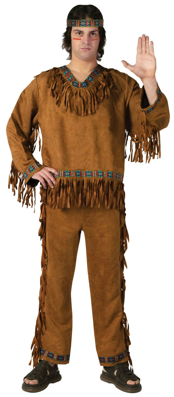 Fun World Men's Native American Adult Costume Indian Thanksgiving Standard