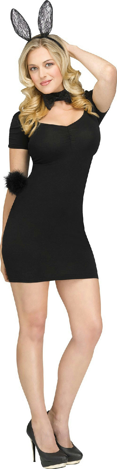 Fun World Halloween Sexy Lacy Bunny Ears Choker & Tail 2pc Costume Accessory Kit