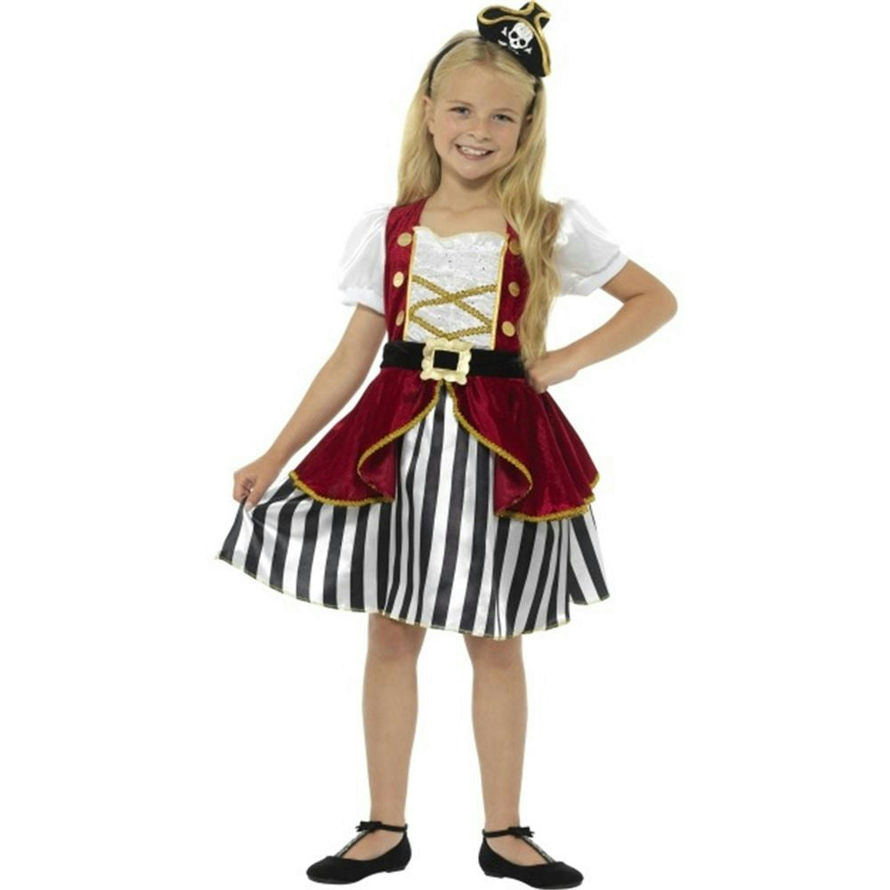 Smiffy's Girls Deluxe Pirate Girl Fancy Dress Child Costume Sz Small 4-6