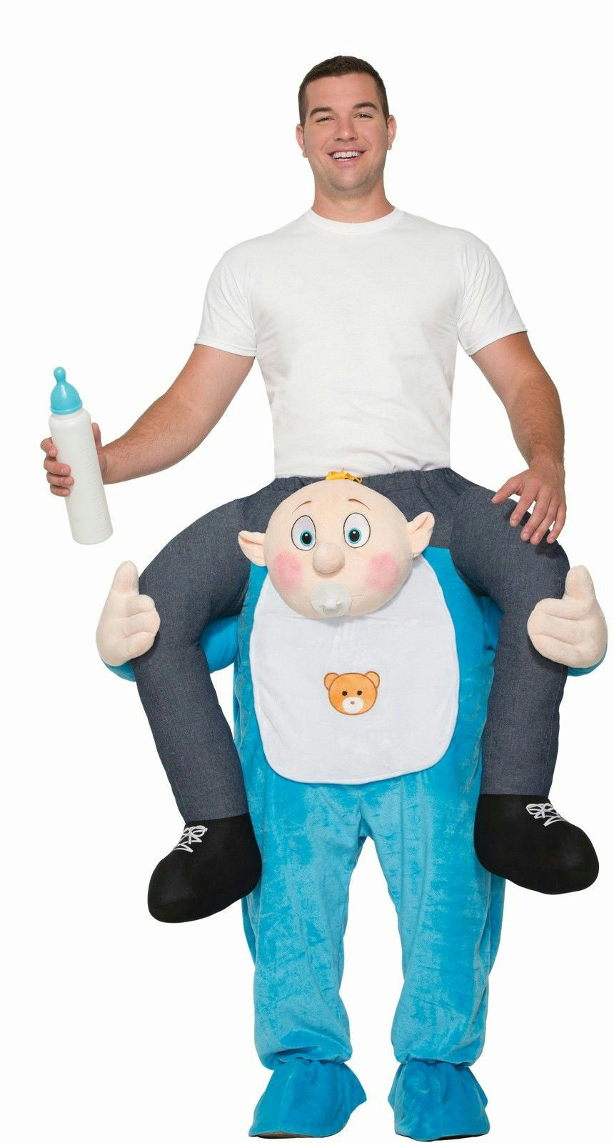 Forum Men's Ride on Baby Deluxe Adult Shoulder Rider Costume