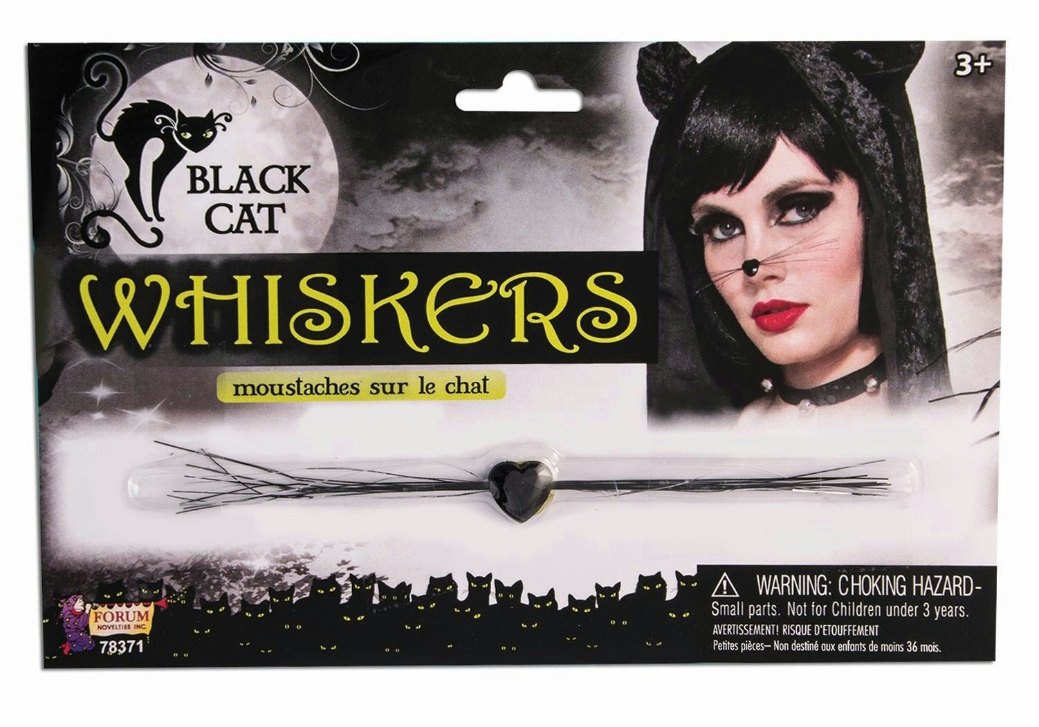 Sexy Black Cat Whiskers Costume Accessory 78371