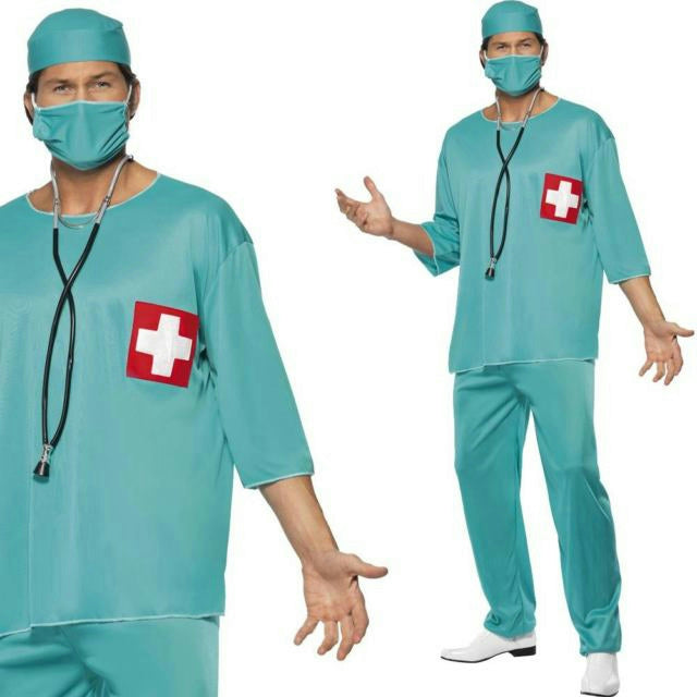 Doctor Surgeon Adult Standard Dr Costume Scrub ER Size Medium