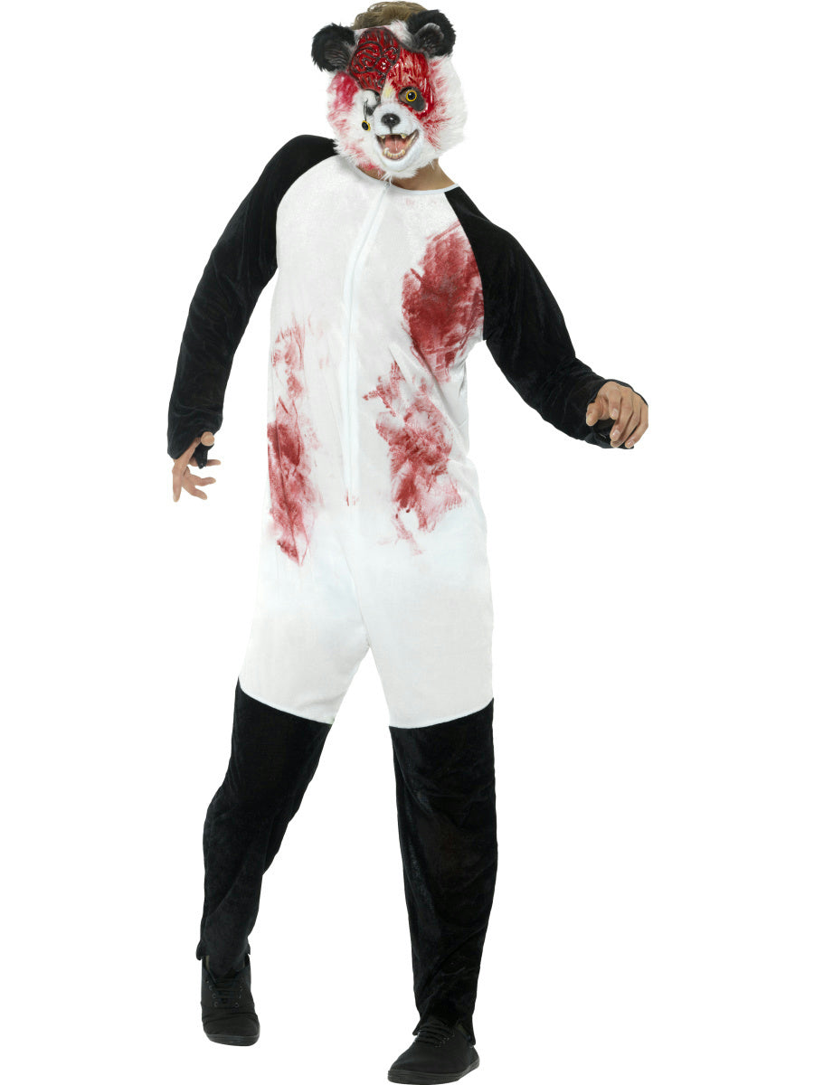 Smiffy's Men's Deluxe Zombie Panda Adult Costume and Mask Size Large Gory