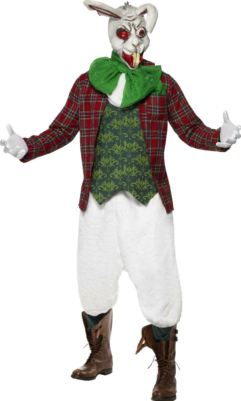 Men's Rabid Rabbit Costume Jacket Top Cravat and Trousers With Mask Size Large