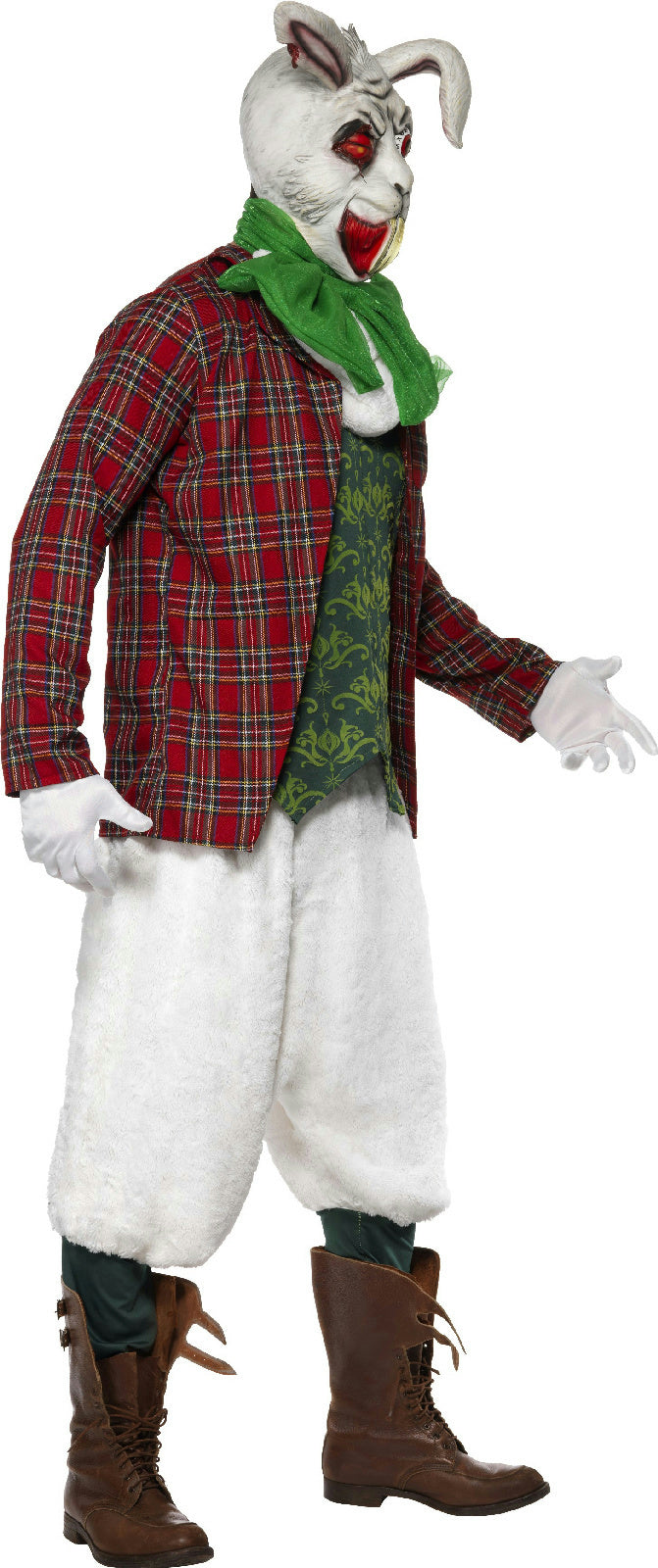 Men's Rabid Rabbit Costume Jacket Top Cravat and Trousers With Mask Size Large