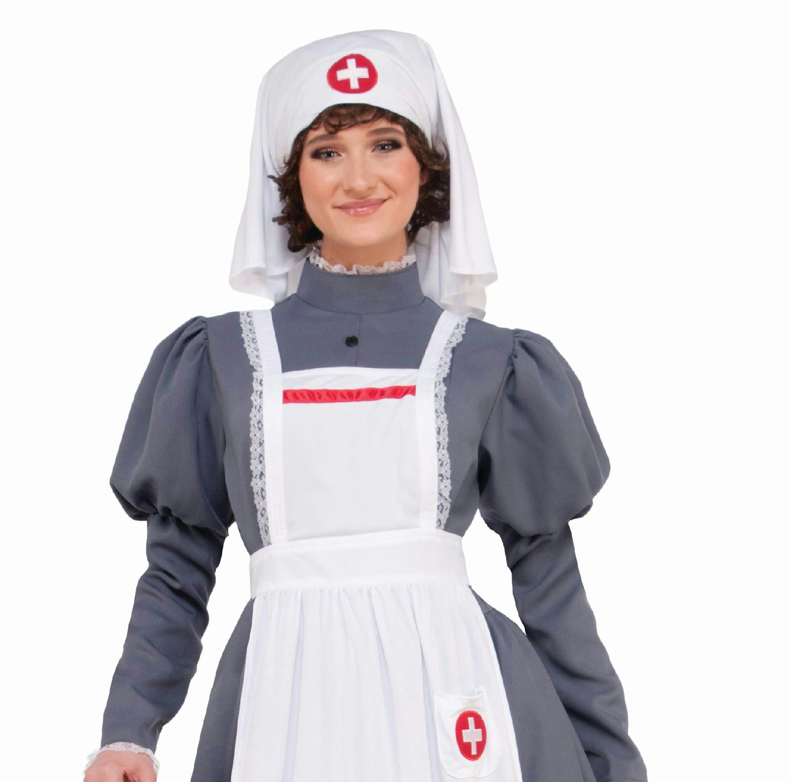 American Civil War Nurse Costume Womens Dress Red Cross Barton Nightingale 14-16
