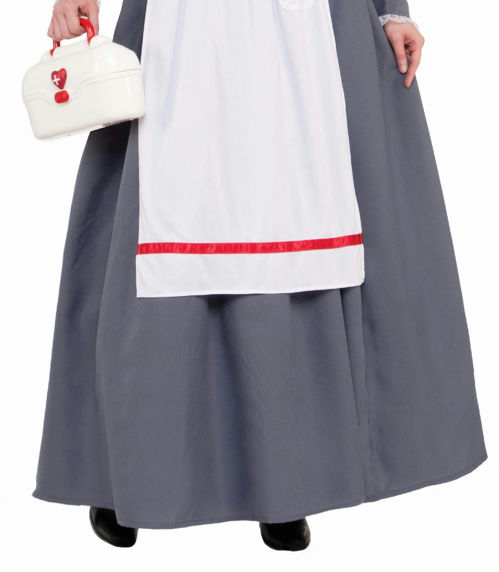 American Civil War Nurse Costume Womens Dress Red Cross Barton Nightingale 14-16