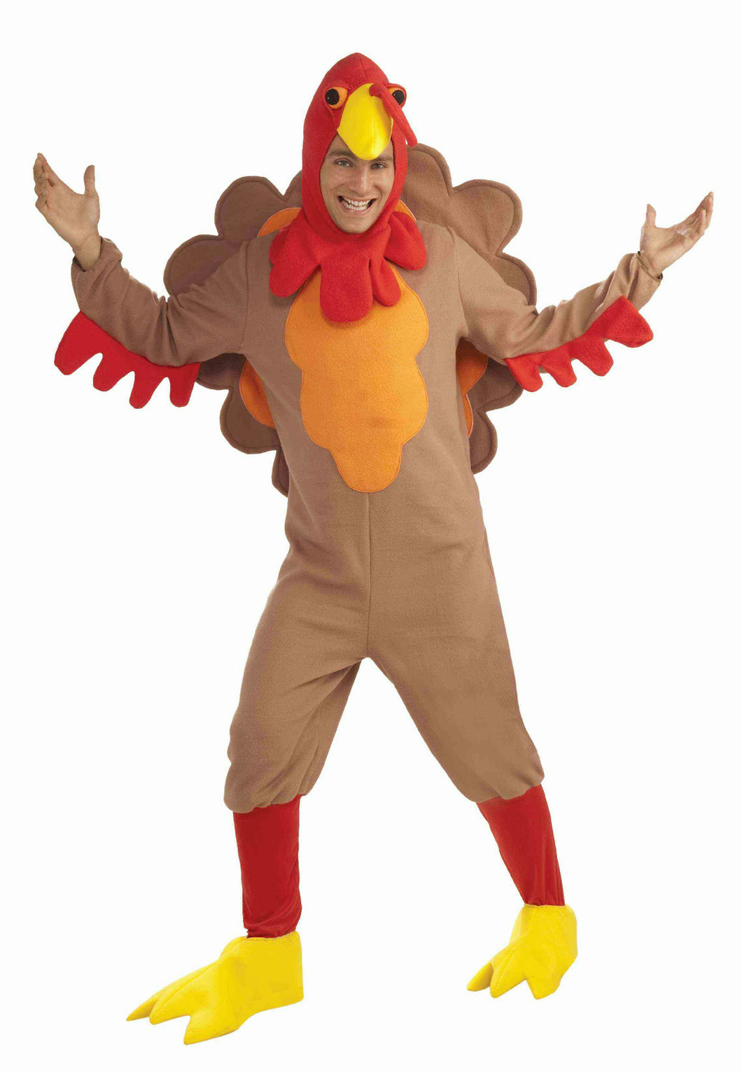 Fleece Turkey Adult Thanksgiving Costume X-Large