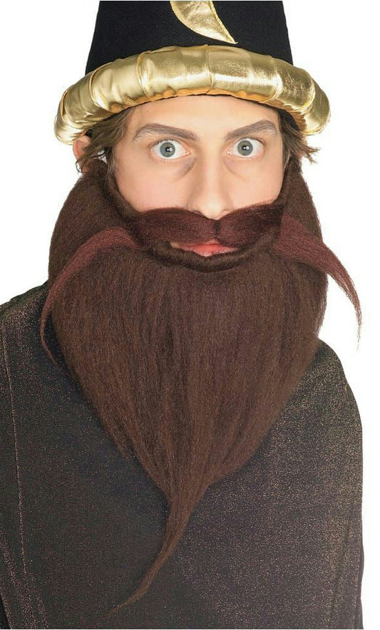 Brown 8'' Beard & Mustache Set Costume Accessory