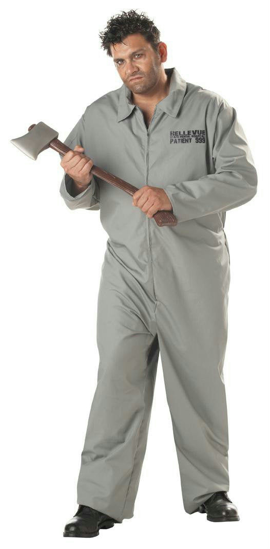 Axe Murderer Gray Jumpsuit Plus Size Adult Costume