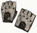 Diamond Covered Pop Star Adult Biker Gloves