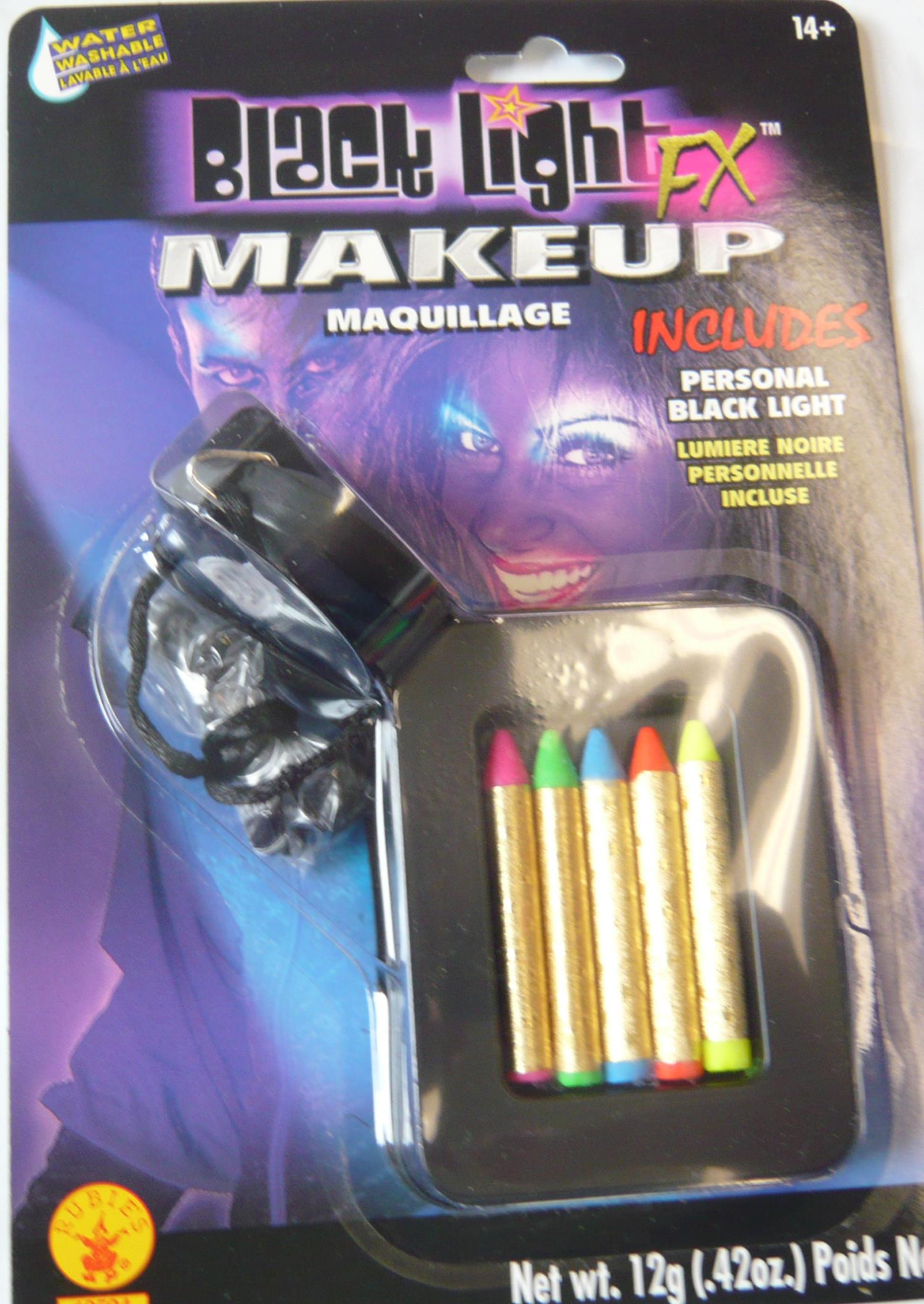 Black Light Neon Makeup Sticks with Sharpener and Blacklight