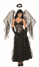 Load image into Gallery viewer, Fallen Black Angel Adult Gothic Costume Dress
