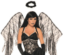 Load image into Gallery viewer, Fallen Black Angel Adult Gothic Costume Dress
