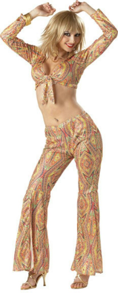 Sexy 70's Disco Dance Floor Diva Ladies Costume Size Small 6-8