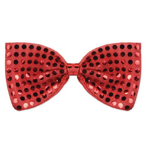 Red Glitz 'N Gleam Sequin Bow Tie Costume Accessory
