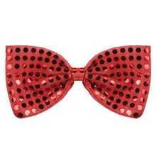 Load image into Gallery viewer, Red Glitz &#39;N Gleam Sequin Bow Tie Costume Accessory
