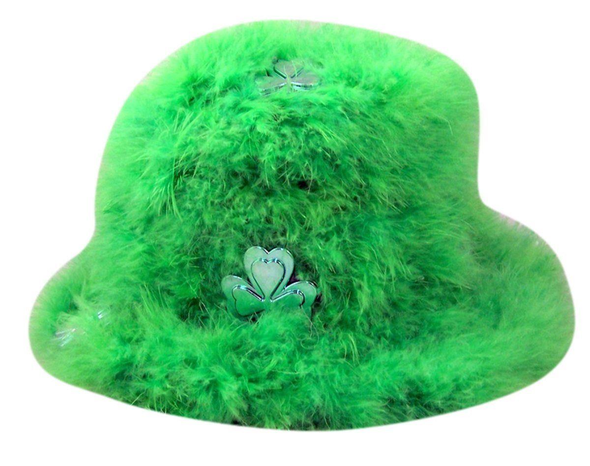 St.Patrick's Day Green Marabou Top Hat Great For Party or Parade