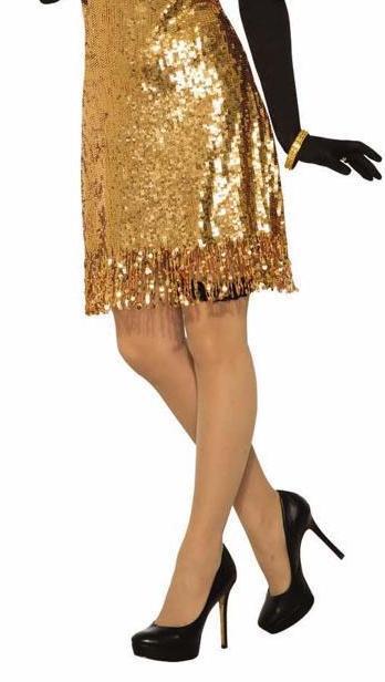 Gold Flapper Disco Dress Costume Standard