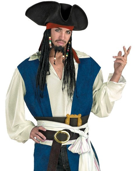 Jack Sparrow Pirates Of The Caribbean Deluxe Costume: Men's Size 42-46