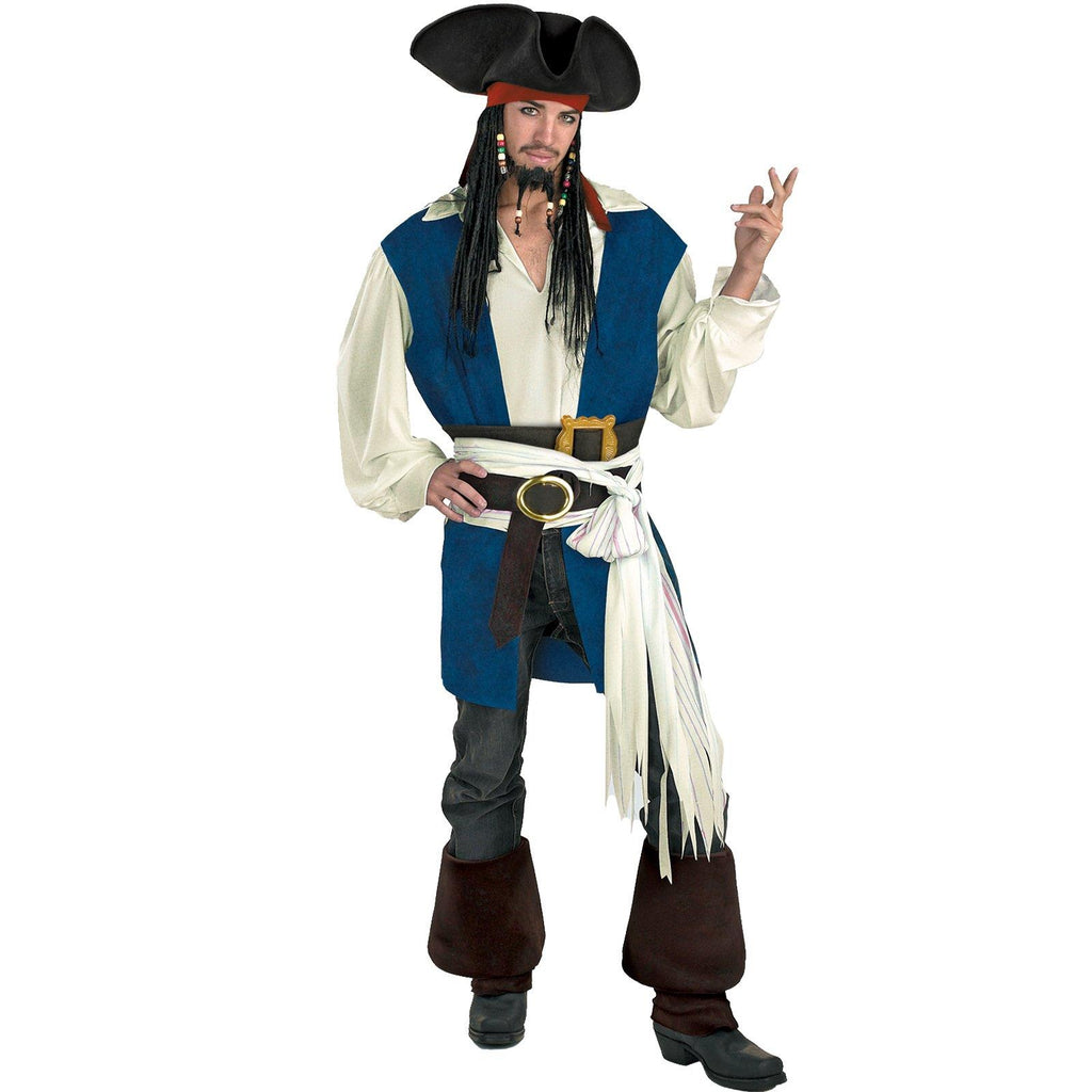 Jack Sparrow Pirates Of The Caribbean Deluxe Costume: Men's Size 42-46