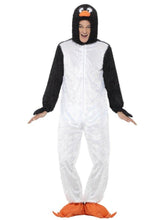 Load image into Gallery viewer, Smiffy&#39;s Men&#39;s Penguin Costume Includes Jumpsuit with Hood
