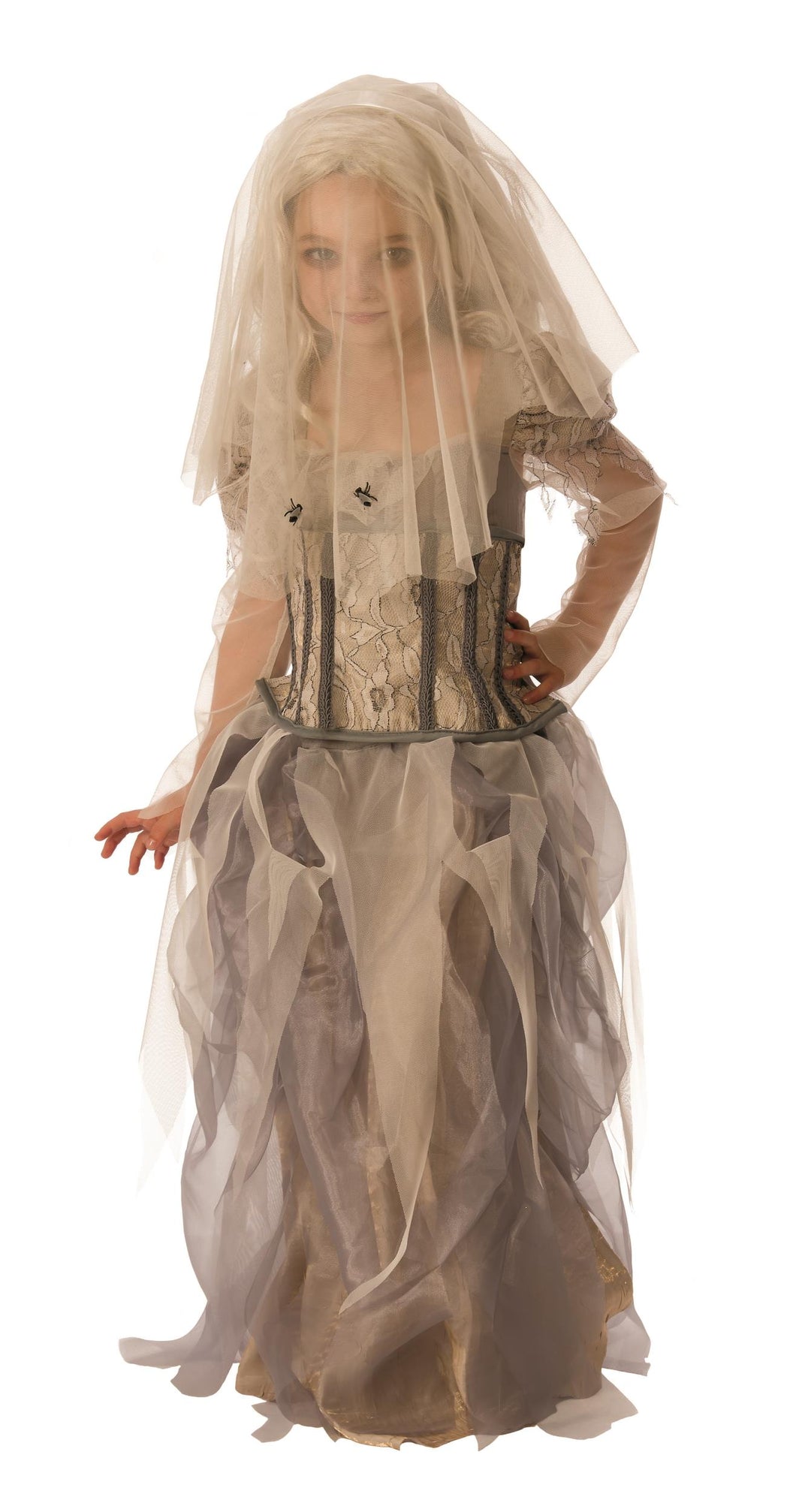 Rubies Ghost Zombie Bride Girls Costume Medium 7-8
