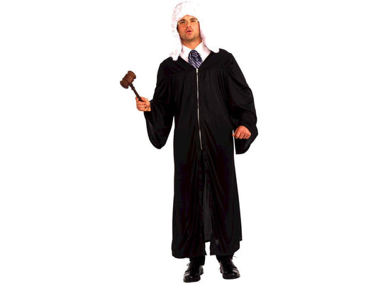 The Judge or Graduation Gown Adult Costume Black Robe