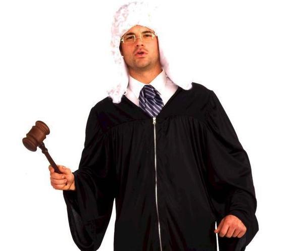 The Judge or Graduation Gown Adult Costume Black Robe