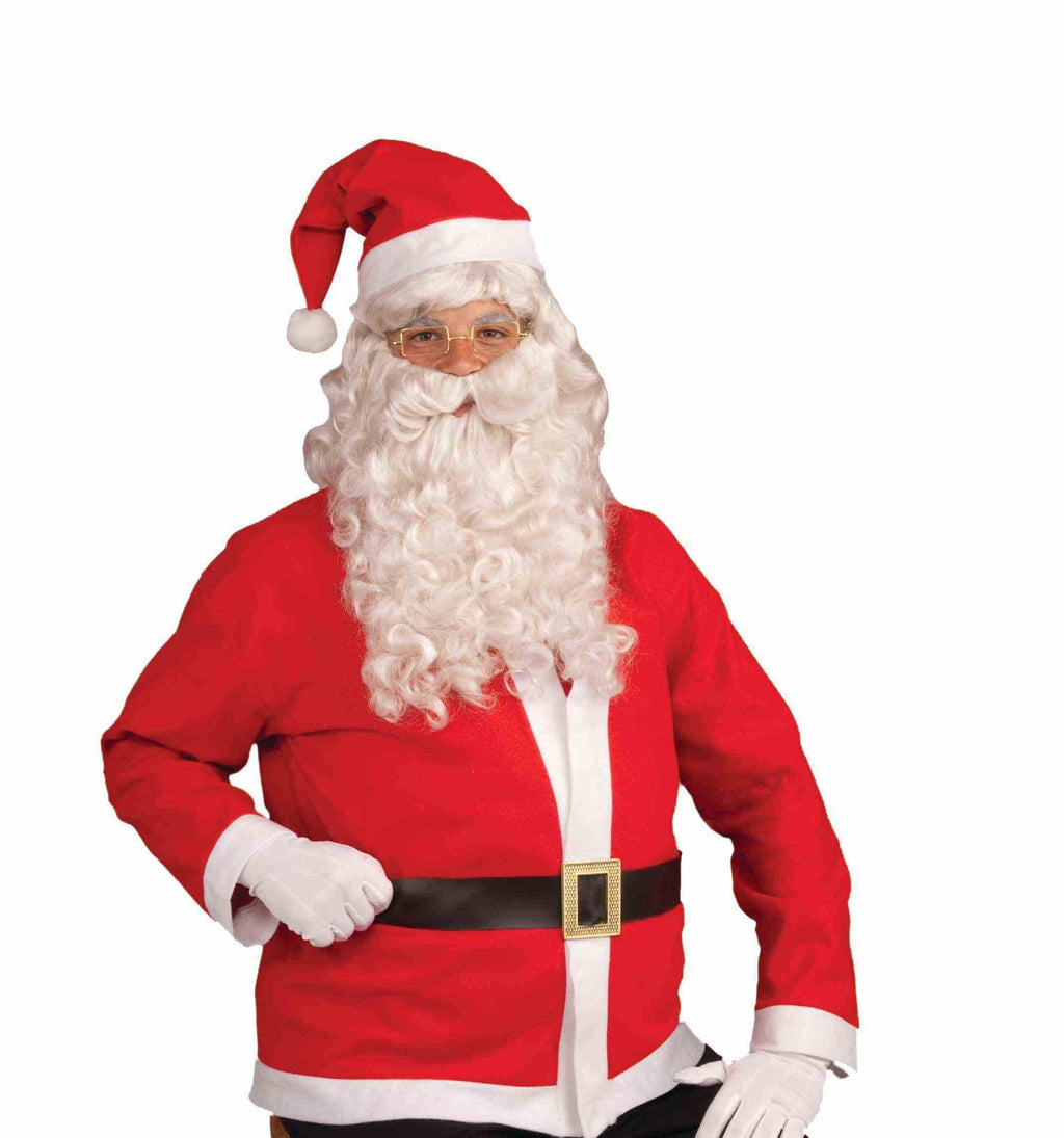 Red Santa Clause Jacket Set Adult Costume