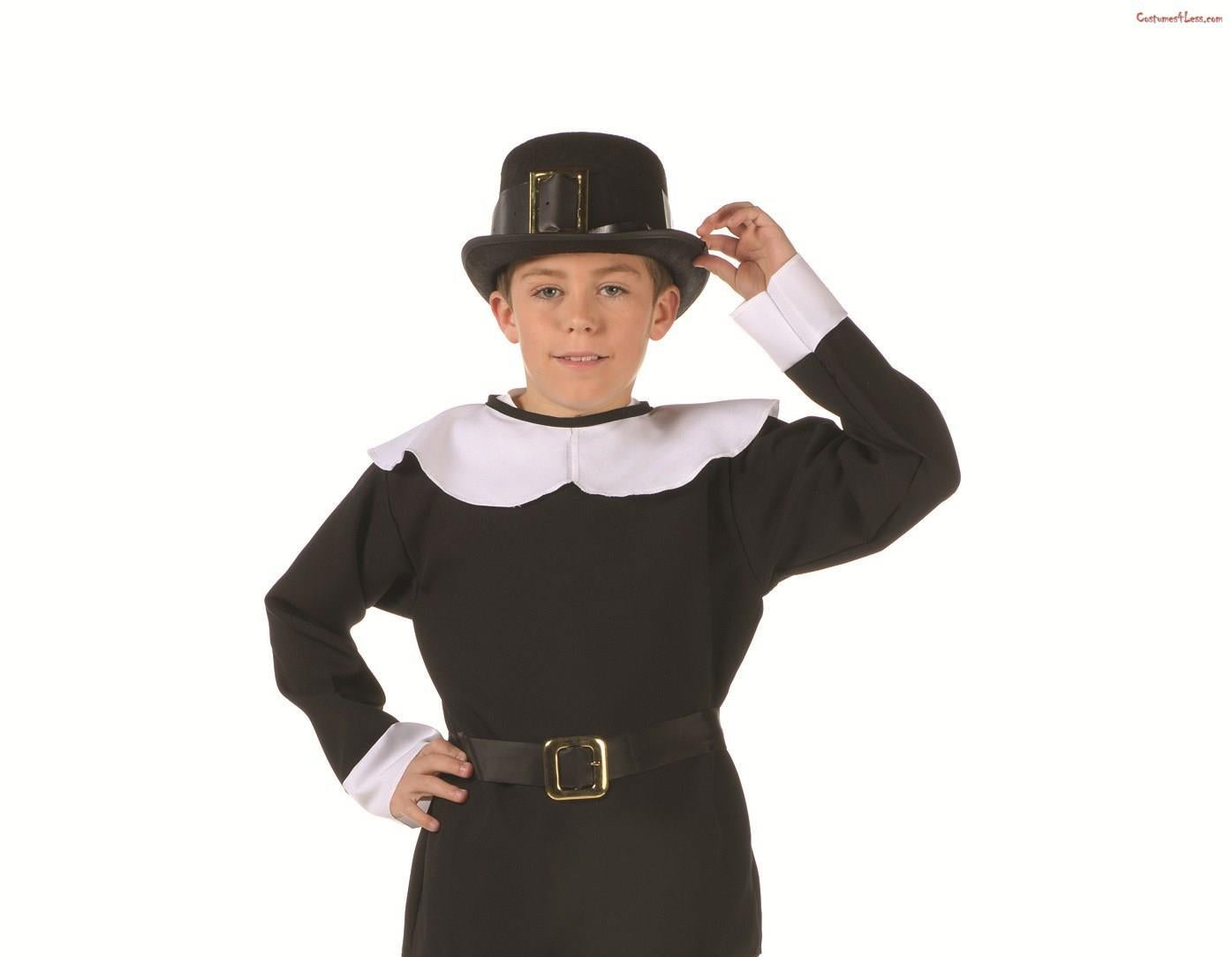 Child Pilgrim Boy Costume Size Large