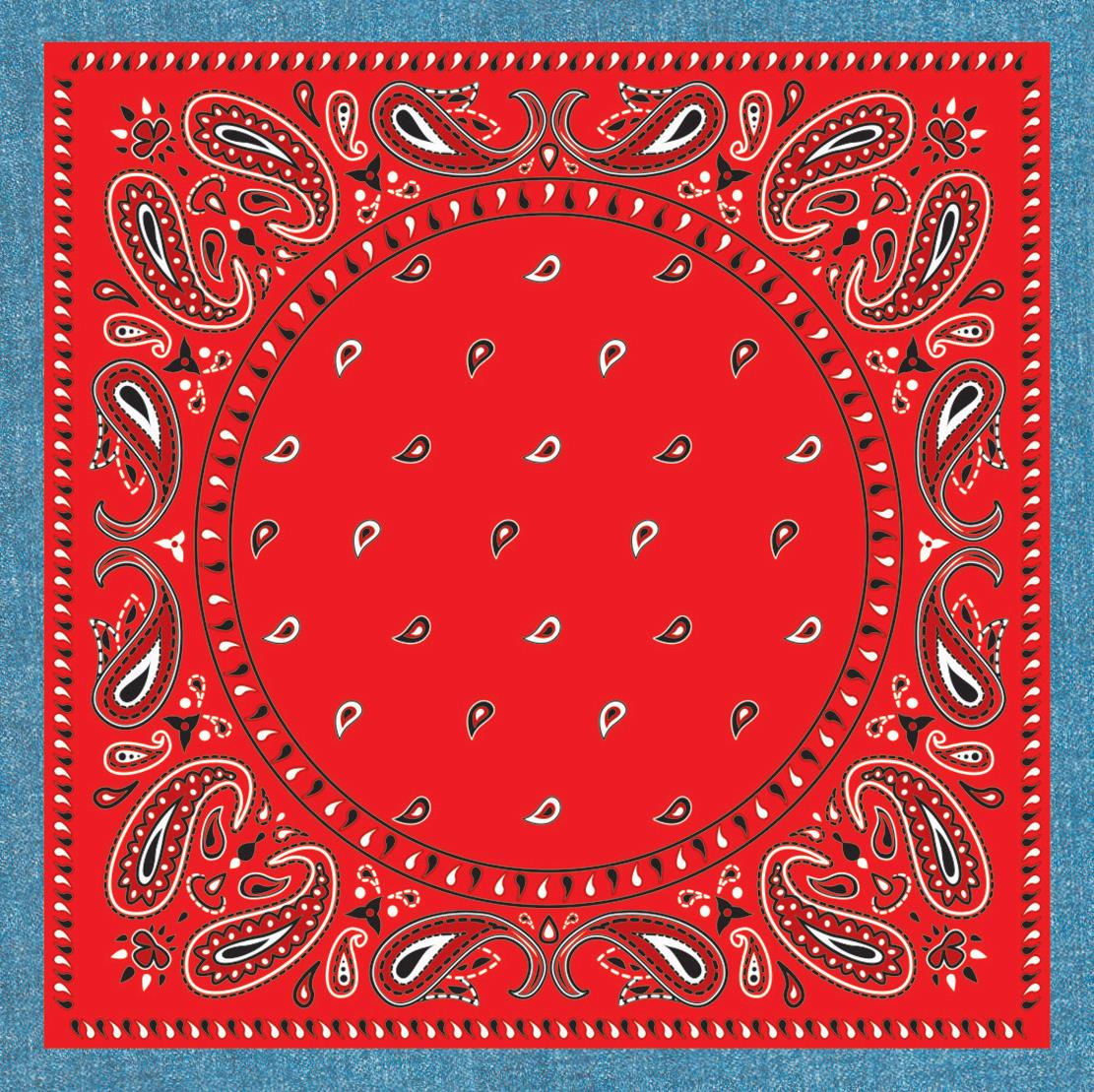 Way Out West Cowboy Red Bandanna Drink Coaster Set of 6