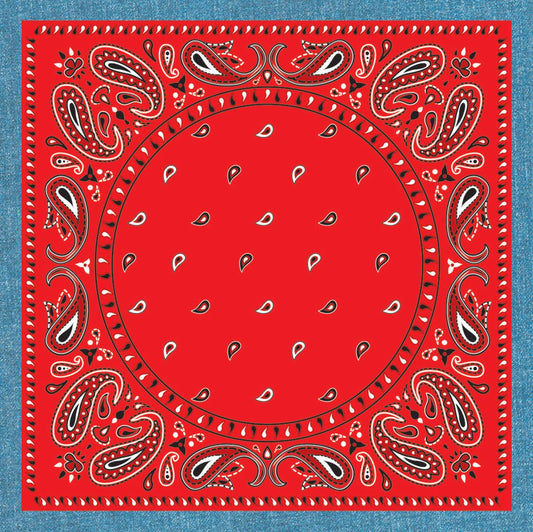 Way Out West Cowboy Red Bandanna Drink Coaster Set of 6