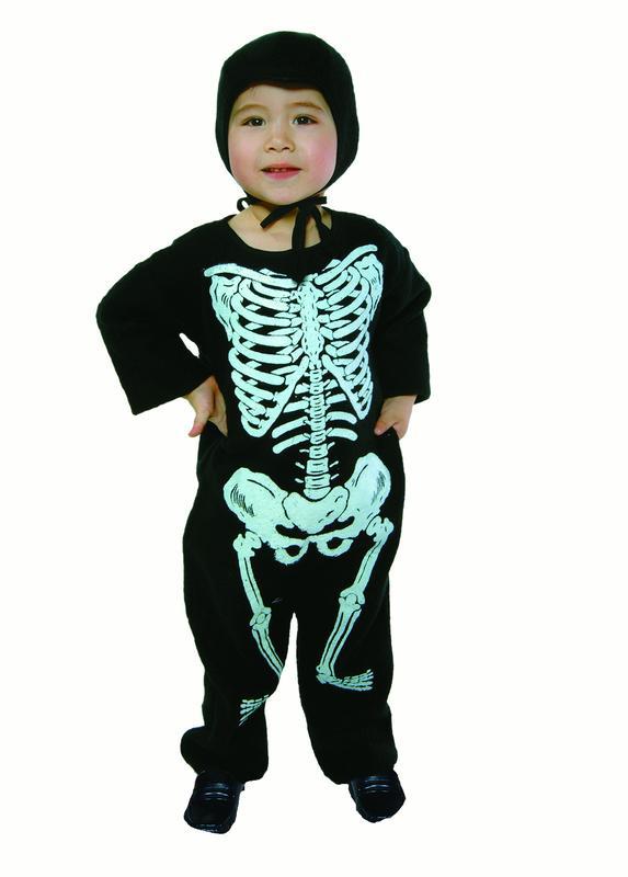 Lil' Bones Pajama Style Skeleton Infant Child Costume Size 1-2